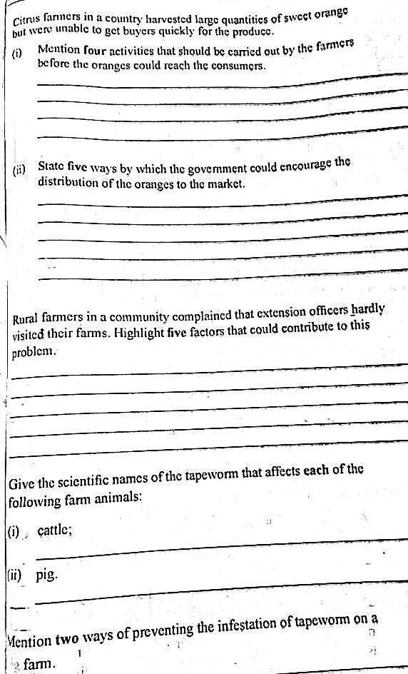 Answer Sheet  - Image 1