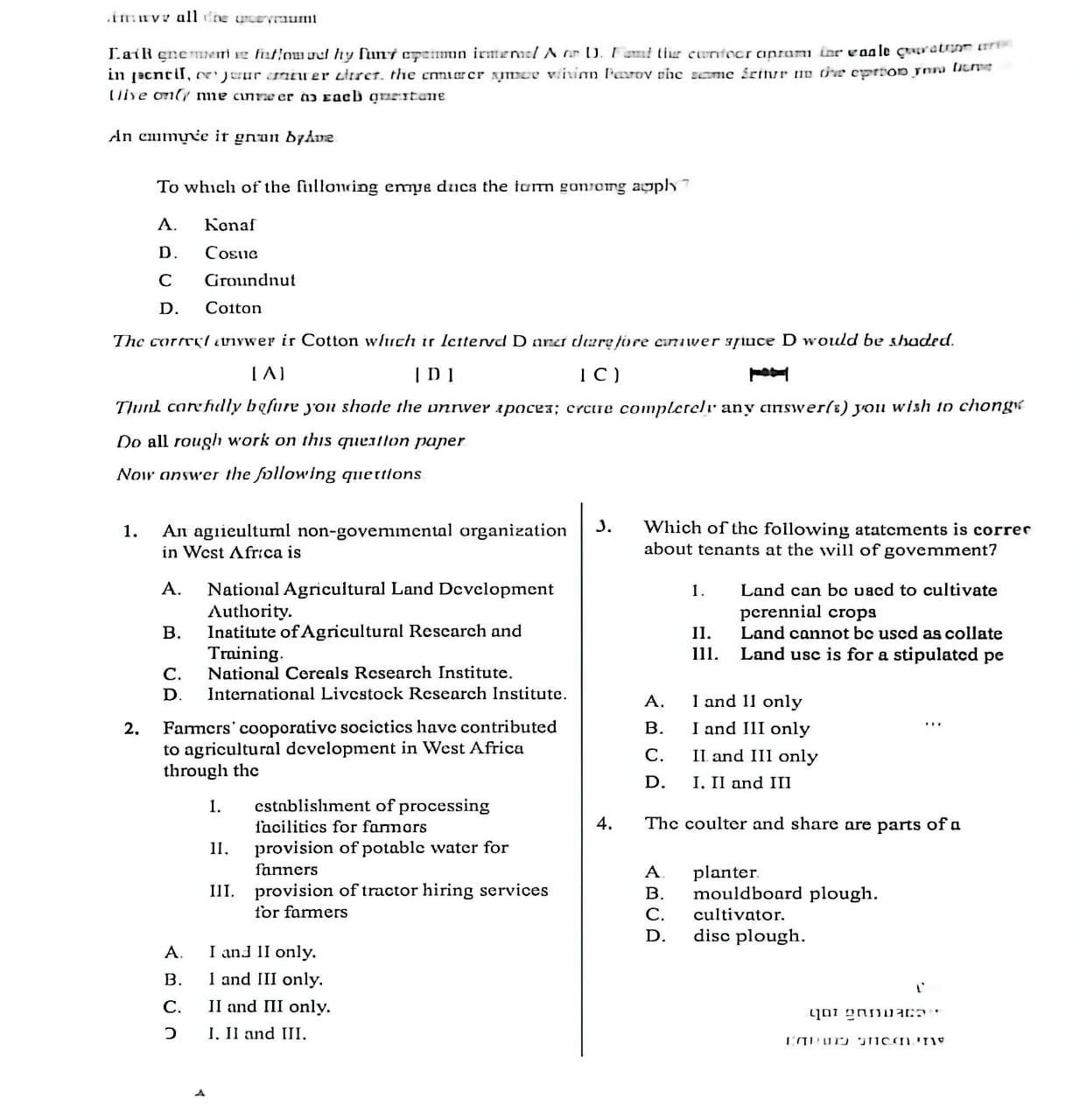 Answer Sheet  - Image 10