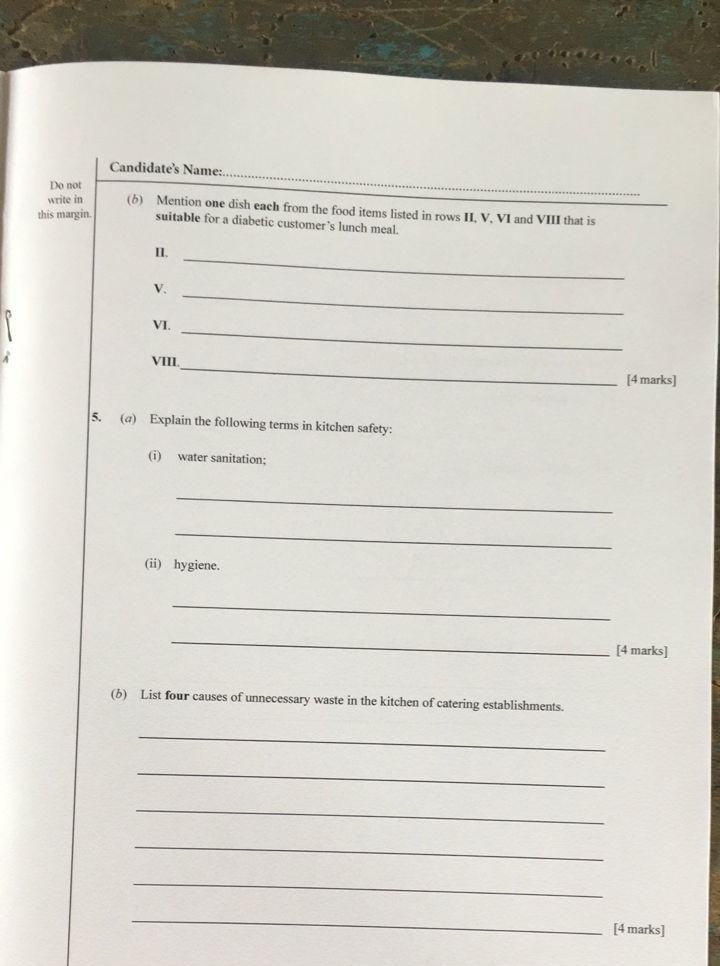 Answer Sheet  - Image 4