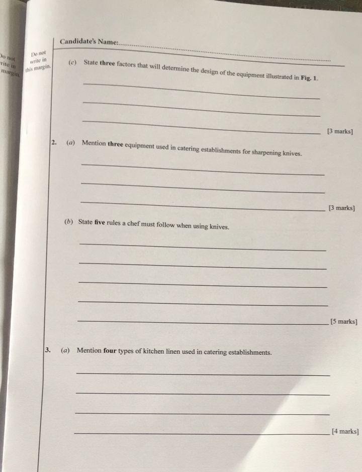 Answer Sheet  - Image 5