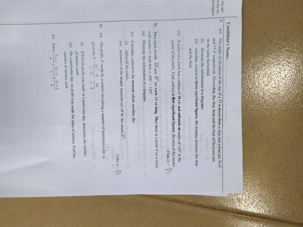 Answer Sheet THEORY  - Image 7