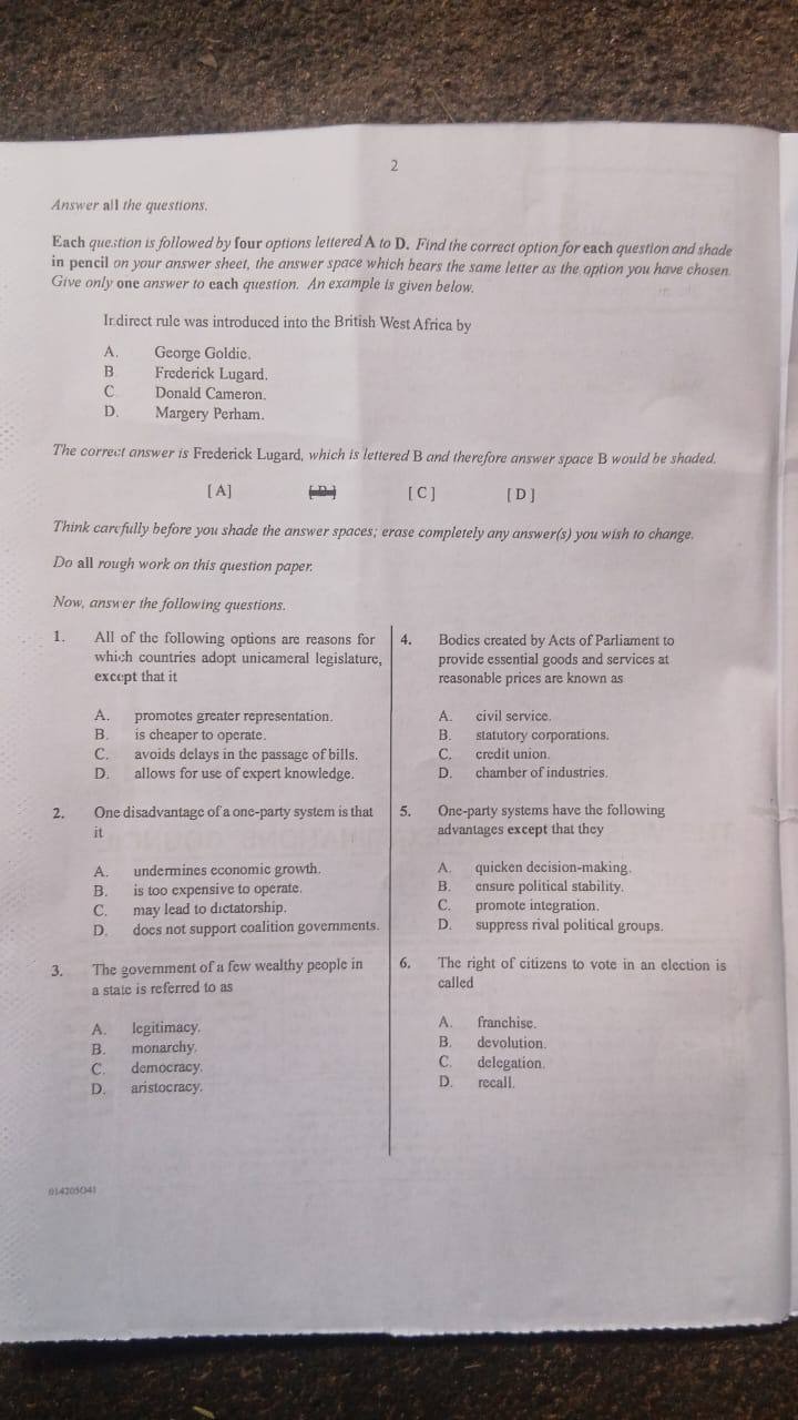 Answer Sheet  - Image 3