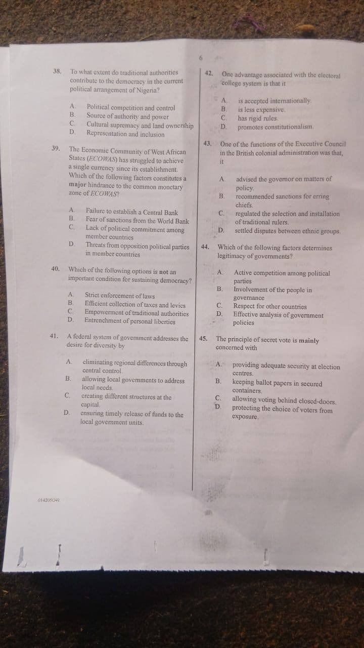 Answer Sheet  - Image 7